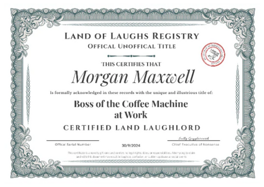 Certificate (funny gift) – Digital Download